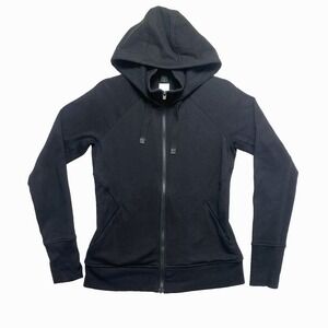Athleta Triumph Hoodie Womens SP Black Full Zip Sweatshirt Jacket